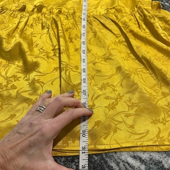 Ina Gold Satin Finish Crop Top and Tiered Skirt Set - Picture 13 of 16